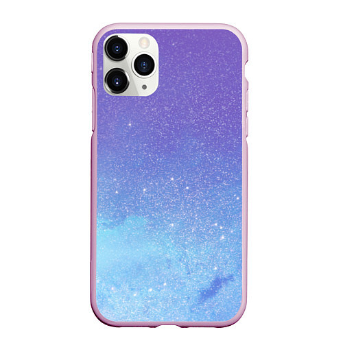 Чехол iPhone 11 Pro матовый Space fluid art / 3D-Розовый – фото 1