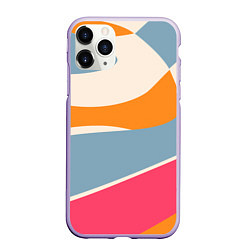 Чехол iPhone 11 Pro матовый Разноцветная абстракция в стиле модерн