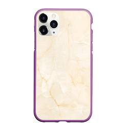Чехол iPhone 11 Pro матовый Мрамор, цвет: 3D-фиолетовый