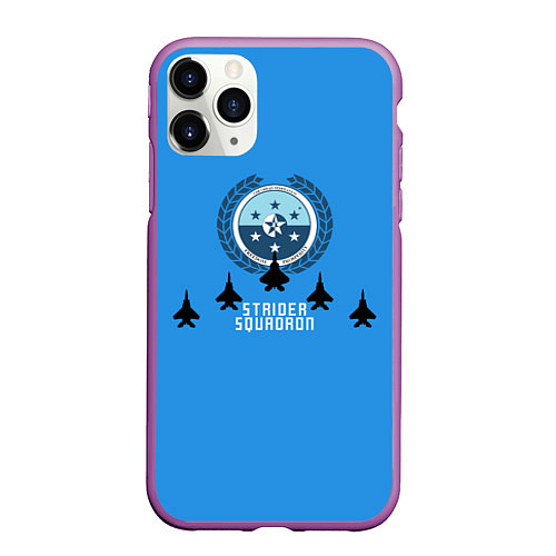 Чехол iPhone 11 Pro матовый Strider squadron / 3D-Фиолетовый – фото 1