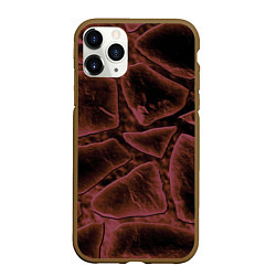 Чехол iPhone 11 Pro матовый Камнепад, цвет: 3D-коричневый