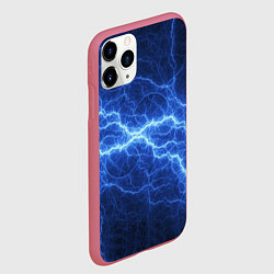 Чехол iPhone 11 Pro матовый Разряд электричества, цвет: 3D-малиновый — фото 2