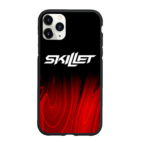 Чехол iPhone 11 Pro матовый Skillet red plasma / 3D-Черный – фото 1