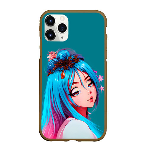 Чехол iPhone 11 Pro матовый Прекрасная Сора / 3D-Коричневый – фото 1