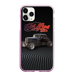 Чехол iPhone 11 Pro матовый Хот род на базе Ford модель B 1932 года, цвет: 3D-розовый