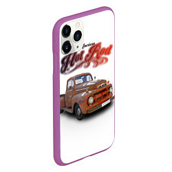 Чехол iPhone 11 Pro матовый Классический хот род на базе Ford F-1, цвет: 3D-фиолетовый — фото 2
