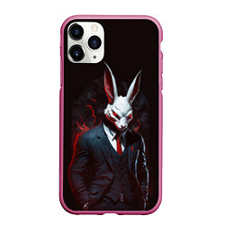 Чехол iPhone 11 Pro матовый Devil rabbit, цвет: 3D-малиновый