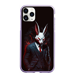 Чехол iPhone 11 Pro матовый Devil rabbit, цвет: 3D-светло-сиреневый