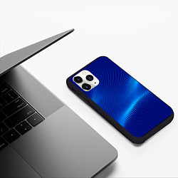 Чехол iPhone 11 Pro матовый Blue dots, цвет: 3D-черный — фото 2
