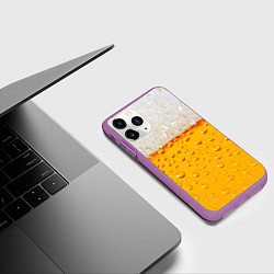 Чехол iPhone 11 Pro матовый Пенное, цвет: 3D-фиолетовый — фото 2