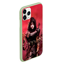 Чехол iPhone 11 Pro матовый Lost Ark - woman assassin, цвет: 3D-салатовый — фото 2