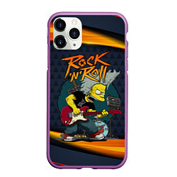 Чехол iPhone 11 Pro матовый Simpsons RocknRoll, цвет: 3D-фиолетовый