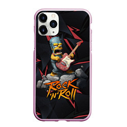 Чехол iPhone 11 Pro матовый Rocknroll simpsons