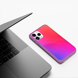 Чехол iPhone 11 Pro матовый Цветной градиент, цвет: 3D-фиолетовый — фото 2