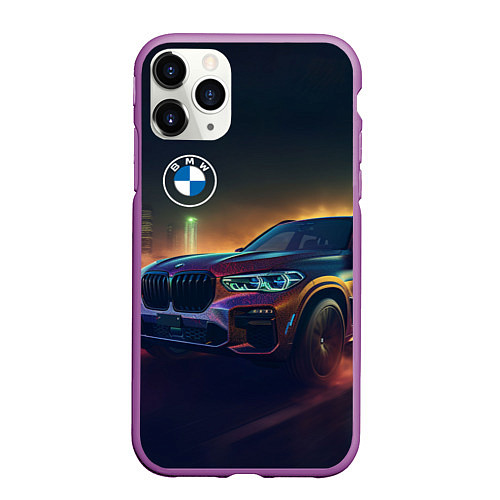 Чехол iPhone 11 Pro матовый BMW midjourney / 3D-Фиолетовый – фото 1