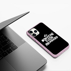 Чехол iPhone 11 Pro матовый Obladaet - players club members надпись, цвет: 3D-розовый — фото 2