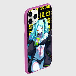 Чехол iPhone 11 Pro матовый Ребекка - аниме Киберпанк, цвет: 3D-фиолетовый — фото 2