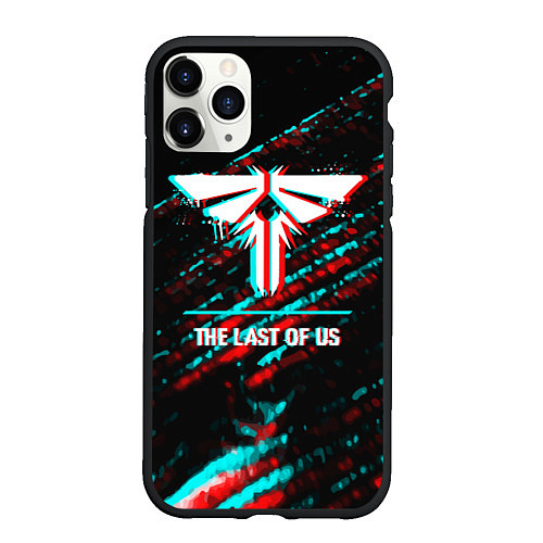 Чехол iPhone 11 Pro матовый The Last Of Us в стиле glitch и баги графики на те / 3D-Черный – фото 1