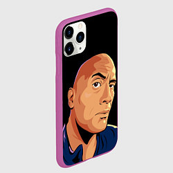 Чехол iPhone 11 Pro матовый Дуэйн Джонсон бровь, цвет: 3D-фиолетовый — фото 2