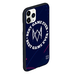 Чехол iPhone 11 Pro матовый Символ Watch Dogs и надпись best game ever, цвет: 3D-черный — фото 2