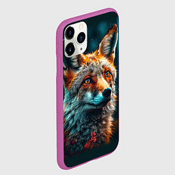 Чехол iPhone 11 Pro матовый Лисица фотореализм, цвет: 3D-фиолетовый — фото 2