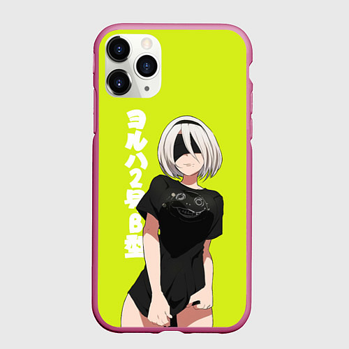 Чехол iPhone 11 Pro матовый YoRHa 2-gou B-gata / 3D-Малиновый – фото 1