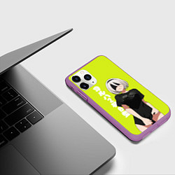 Чехол iPhone 11 Pro матовый YoRHa 2-gou B-gata, цвет: 3D-фиолетовый — фото 2