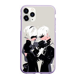 Чехол iPhone 11 Pro матовый Йорха-2B и Йорха-9S