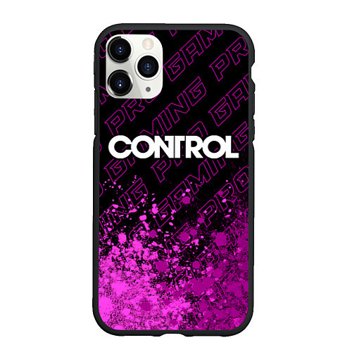 Чехол iPhone 11 Pro матовый Control pro gaming: символ сверху / 3D-Черный – фото 1