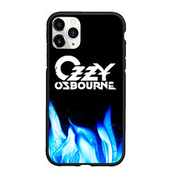 Чехол iPhone 11 Pro матовый Ozzy Osbourne blue fire