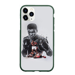 Чехол iPhone 11 Pro матовый The greatest - Muhammad Ali, цвет: 3D-темно-зеленый