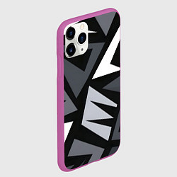 Чехол iPhone 11 Pro матовый Геометрический камуфляж, цвет: 3D-фиолетовый — фото 2