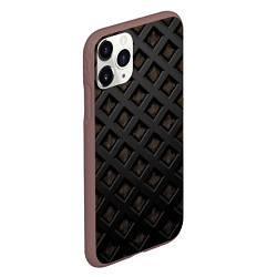 Чехол iPhone 11 Pro матовый Геометрический узор, цвет: 3D-коричневый — фото 2