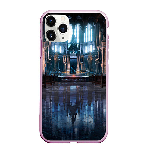 Чехол iPhone 11 Pro матовый Dark Souls III - Зал / 3D-Розовый – фото 1