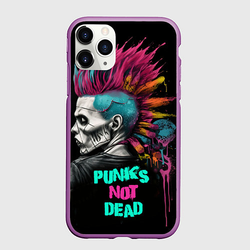 Чехол iPhone 11 Pro матовый Punks not dear / 3D-Фиолетовый – фото 1