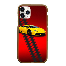 Чехол iPhone 11 Pro матовый Итальянский гиперкар Lamborghini Aventador