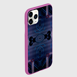 Чехол iPhone 11 Pro матовый Электросхема, цвет: 3D-фиолетовый — фото 2