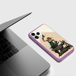 Чехол iPhone 11 Pro матовый Fable II Кувалда, цвет: 3D-фиолетовый — фото 2
