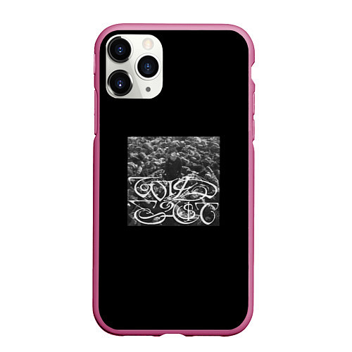 Чехол iPhone 11 Pro матовый Saluki - wild east / 3D-Малиновый – фото 1