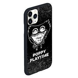 Чехол iPhone 11 Pro матовый Poppy Playtime с потертостями на темном фоне, цвет: 3D-черный — фото 2