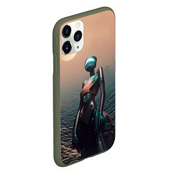 Чехол iPhone 11 Pro матовый Незнакомка, цвет: 3D-темно-зеленый — фото 2