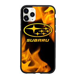 Чехол iPhone 11 Pro матовый Subaru - gold gradient