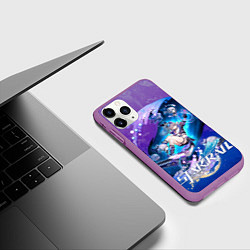 Чехол iPhone 11 Pro матовый Серебряный Волк Хонкай Стар Рейл, цвет: 3D-фиолетовый — фото 2