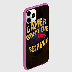 Чехол iPhone 11 Pro матовый Геймер не умирает, цвет: 3D-фиолетовый — фото 2