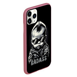 Чехол iPhone 11 Pro матовый Badass, цвет: 3D-малиновый — фото 2