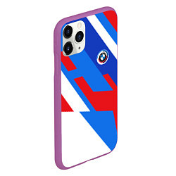 Чехол iPhone 11 Pro матовый Bmw - perfomance colors, цвет: 3D-фиолетовый — фото 2