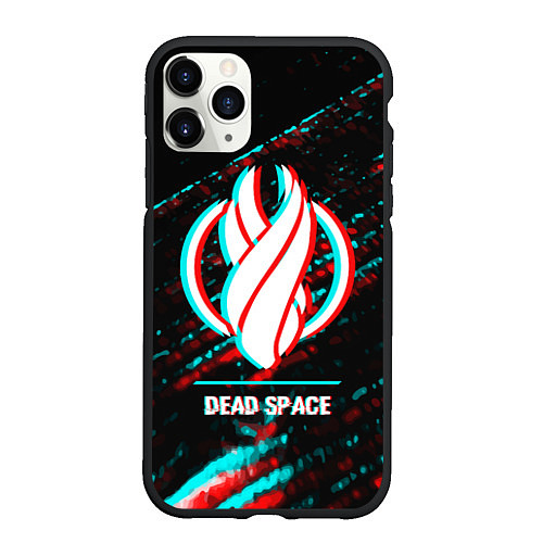 Чехол iPhone 11 Pro матовый Dead Space в стиле glitch и баги графики на темном / 3D-Черный – фото 1