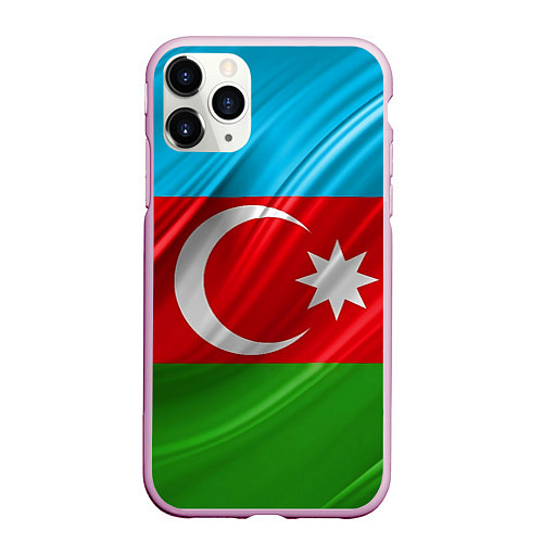 Чехол iPhone 11 Pro матовый Азербайджанский флаг / 3D-Розовый – фото 1