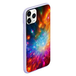 Чехол iPhone 11 Pro матовый Космическая многомерность, цвет: 3D-светло-сиреневый — фото 2