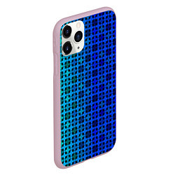 Чехол iPhone 11 Pro матовый Сине-зеленый геометрический узор, цвет: 3D-розовый — фото 2